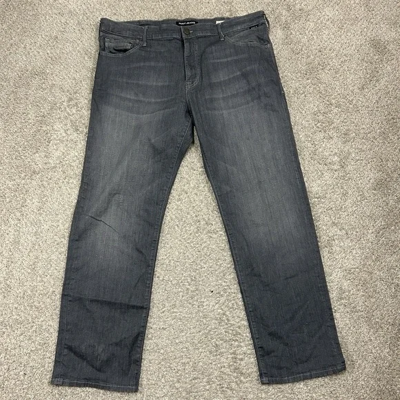 Mavi Matt Relaxed Straight Jeans Mens 40X32 Blue Denim Stretch Five Pocket - Picture 2 of 11